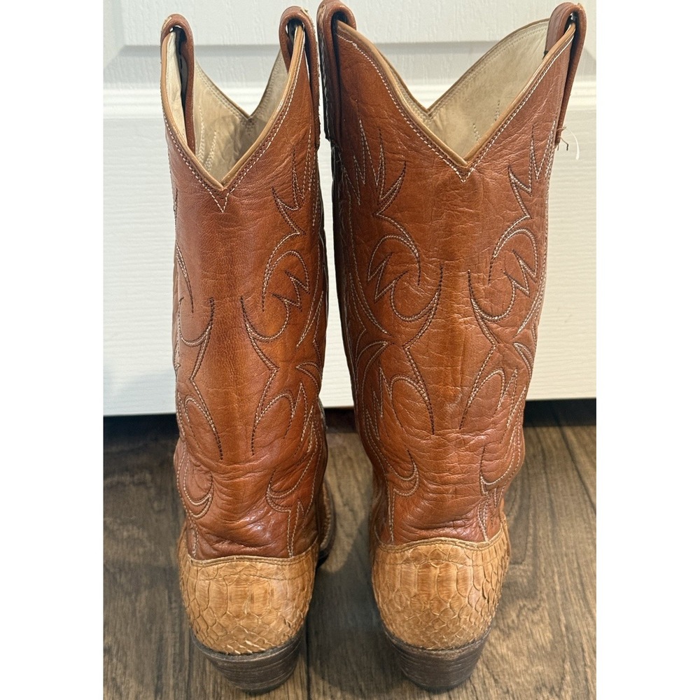 Dan Post Python Snakeskin Western Boots Womens 8 … - image 6